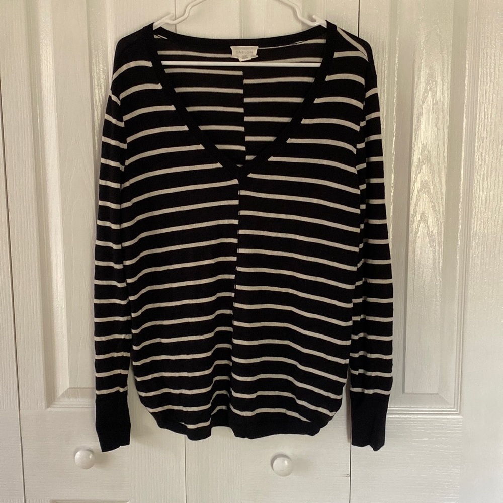 Caslon black striped sweater